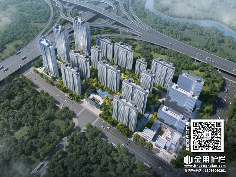 合肥珺和府小區項目定制鋅鋼欄桿百葉